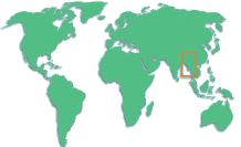 Localisation de la Birmanie sur la carte du monde